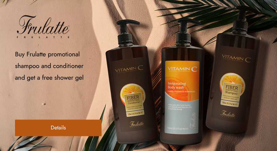 Buy Frulatte promotional shampoo and conditioner and get a free shower gel
