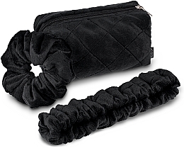 Fragrances, Perfumes, Cosmetics Beauty Accessory Set 'Tender Pouch', black - MAKEUP Beauty Set Cosmetic Bag, Headband, Scrunchy Black	