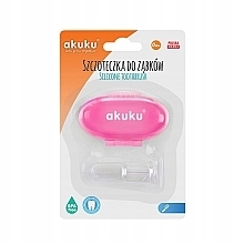 Silicone Toothbrush Massager with Container, pink - Akuku — photo N3