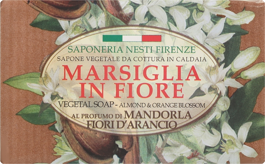 Natural Almond & Orange Blossom Soap - Nesti Dante Marsiglia In Fiore Almond & Orange Flowers — photo N10