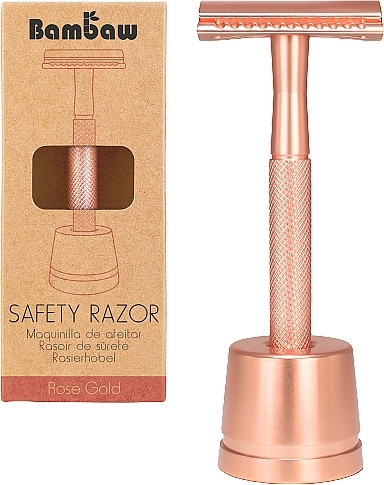 Safety Razor on Stand, pink - Bambaw — photo N1