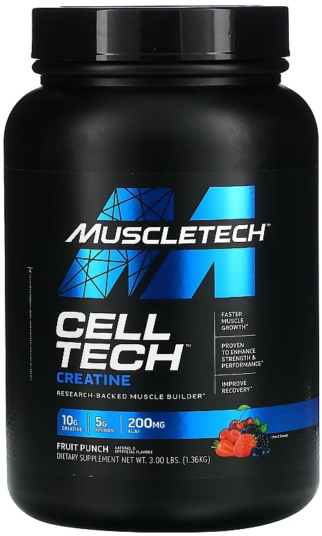 Fruit Punch Creatine Complex - MuscleTech Performance Series Cell Tech Creatine Fruit Punch — photo N1