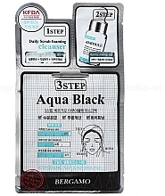 Fragrances, Perfumes, Cosmetics 3-Step Face Mask - Bergamo 3Step Black Aqua Mask Pack