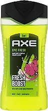 Fragrances, Perfumes, Cosmetics Shower Gel 3in1 - Axe Epic Fresh Boost 3 In1 Formula Body, Face And Hair Wash