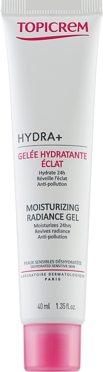 Moisturising Gel for Glowing Skin - Topicrem Hydra + Moisturizing Radiance Gel — photo N1