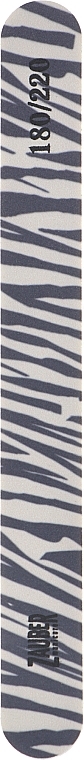 Colored Narrow Nail File, zebra, 180/220, 03-013E - Zauber — photo N1