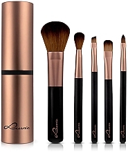 Makeup Brush Set, 5 pcs - Luvia Cosmetics Cappuccino Travel Brush Set — photo N2