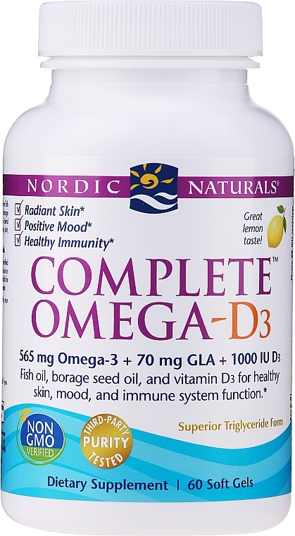 Dietary Supplement "Complete Omega-D3", lemon - Nordic Naturals Complete Omega- D3 Lemon — photo N19