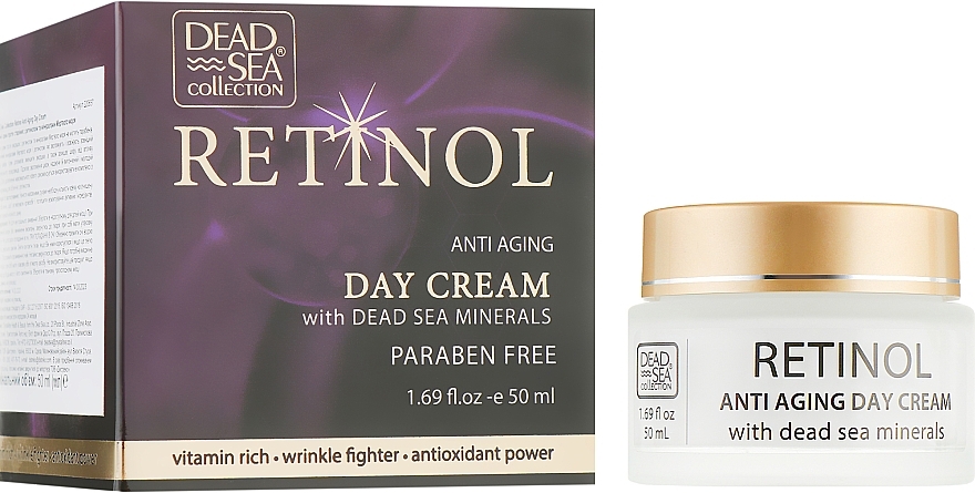 Anti-Aging Day Cream with Retinol & Dead Sea Minerals - Dead Sea Collection Retinol Anti Aging Day Cream — photo N1