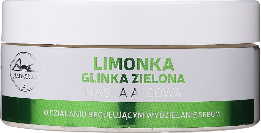 Sebum-Regulating Face Mask "Lime & Green Clay" - Jadwiga — photo N1