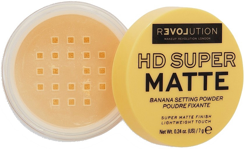 Matte Setting Powder - Relove By Revolution HD Super Matte Banana Powder — photo N1