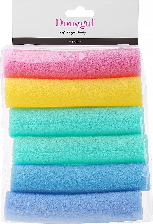 Rollers, wide, 9253 multicoloured, 6 pcs., variant 2 - Donegal Sponge Rollers — photo N1