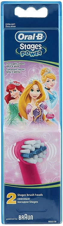 Kids Toothbrush Head, princess 2, 2 pcs - Oral-B Stages Power — photo N1