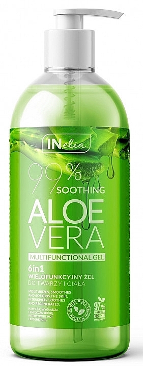 Multifunctional Face & Body Gel - Revers INelia 99% Soothing Aloe Vera Gel — photo N2