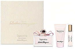 Fragrances, Perfumes, Cosmetics Salvatore Ferragamo Signorina - Set (edp/100ml + edp/10ml + b/lot/50ml)