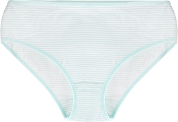 Cotton Bikini Panties, light green with white stripes - Moraj — photo N1