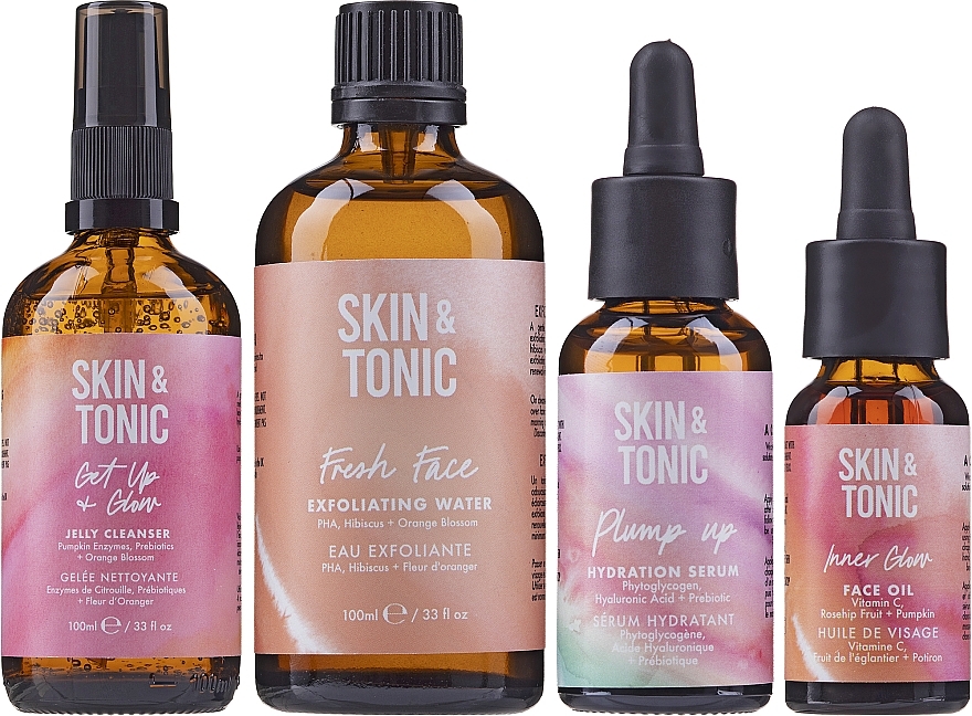 Set - Skin&Tonic Let It Glow (tonic/100ml + ser/30ml + f/oil/20ml + gel/100ml) — photo N1