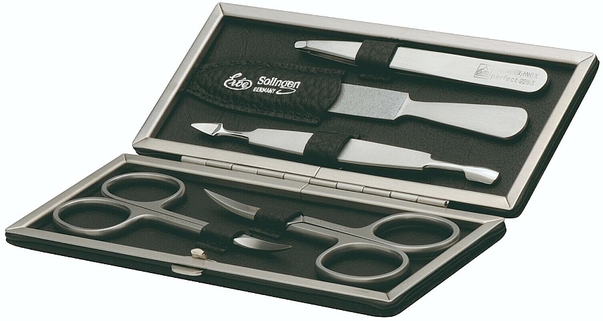 Manicure Set 14.5 x 6.0 x 1.4 cm, black - Erbe Solingen — photo N2