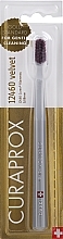 Fragrances, Perfumes, Cosmetics Toothbrush Velvet CS 12460, gray with burgundy bristles - Curaprox