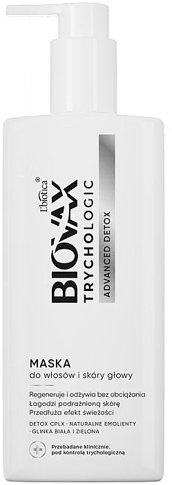 Hair & Scalp Trichological Mask - L'biotica Biovax Trichologic Advanced Detox Mask — photo N1