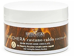 Toning Hair Mask - MaterNatura Warm Chocolate Brown Mask — photo N1