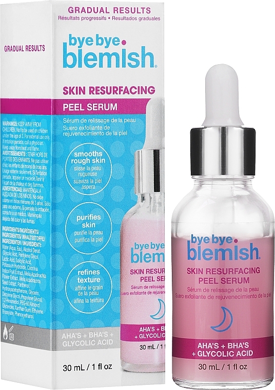 Peeling Face Serum - Bye Bye Blemish Resurfacing AHA + BHA Peeling Serum — photo N1