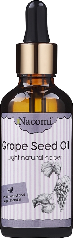 Grape Seed Face & Body Oil with Dropper - Nacomi Grape Seed Oil — photo N1