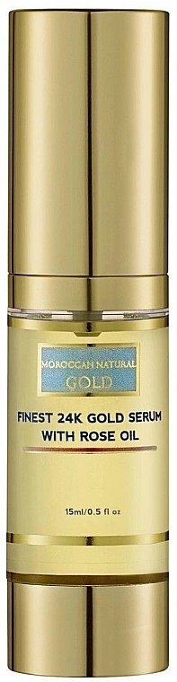 Face Serum - Moroccan Natural Gold Finest 24k Gold Serum with Rose Oil — photo N1