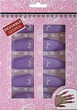 Fragrances, Perfumes, Cosmetics Plastic Gel Polish Remover Clips, F-03, purple - Nails Molekula