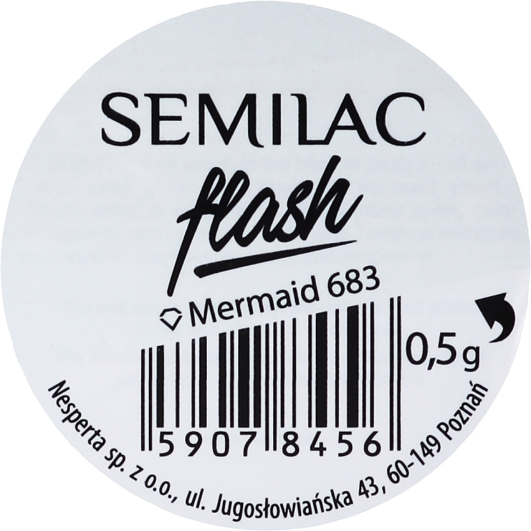 Nail Powder, 0.5 g - Semilac Flash — photo N2