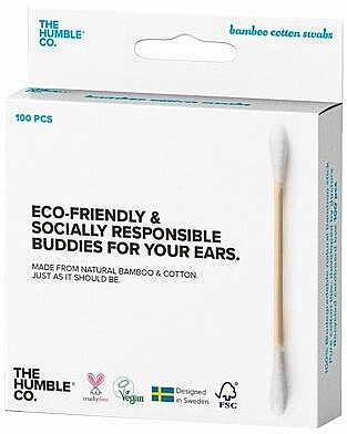 Bamboo Cotton Swabs - The Humble Co. Cotton Swabs White — photo N1