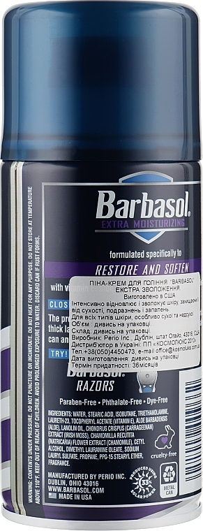 Shaving Foam "Extra Hydration" - Barbasol — photo N13