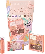 Fragrances, Perfumes, Cosmetics Sunkissed Naturally Glam Mini Gift Set (eyesh/8.4g + lipstic/3.3g + lashes/2pc + adhesive/1g) - Set