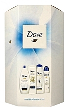 Fragrances, Perfumes, Cosmetics Set - Dove Nourishing Beauty (sh/gel/250ml + b/milk/250ml + shmp/250ml + deo/150ml)