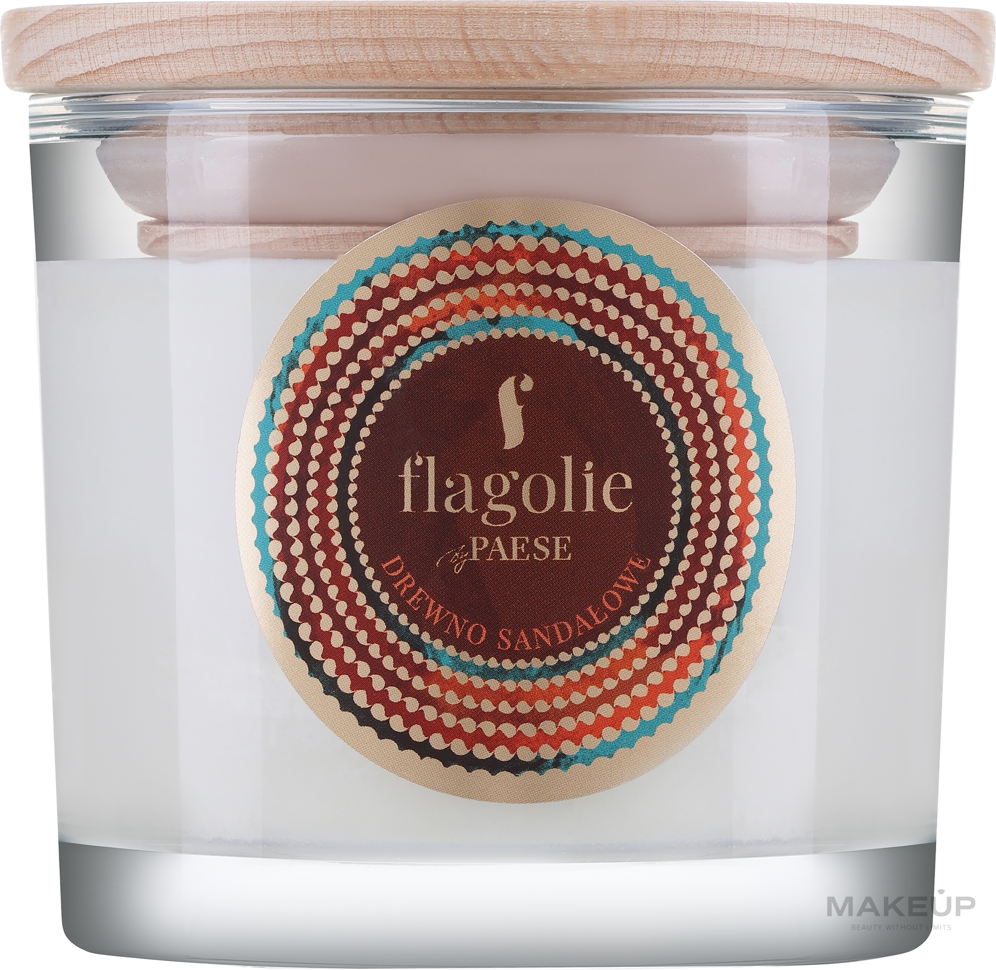 Scented Candle in Glass "Sandalwood" - Flagolie Fragranced Candle Sandalwood — photo 170 g