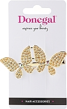 Fragrances, Perfumes, Cosmetics Hair Clips, FA-5626+1, golden butterflies - Donegal