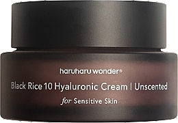 Fragrances, Perfumes, Cosmetics Hyaluronic Face Cream with Black Rice Extract, Fragrance Free - Haruharu Wonder Black Rice 10 Hyaluronic Cream Unscented