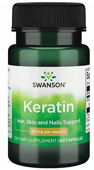 Keratin Dietary Supplement, 50 mg - Swanson Keratin — photo N1