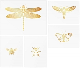 Temporary Tattoo - TATTon.me Gold Dragonfly Set — photo N2