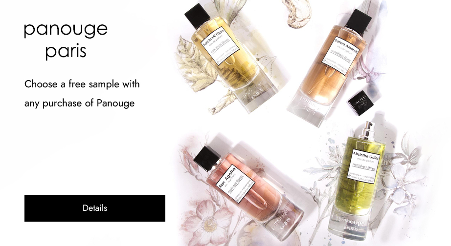 Buy any Panouge products and choose a free Eau de Parfum sample