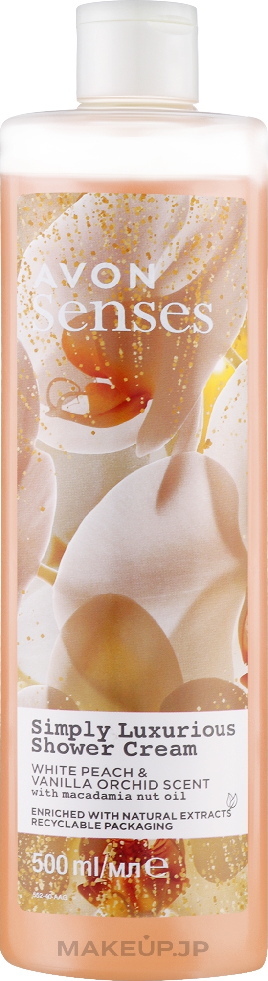 Shower Gel "White Peach & Vanilla Orchid Scent" - Avon Senses Shower Gel — photo 500 ml