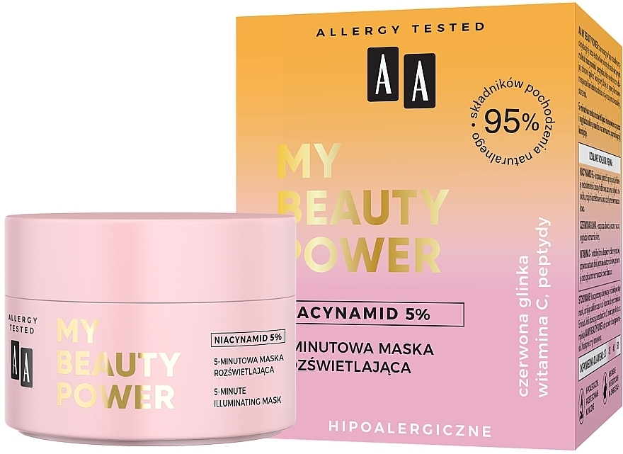 Brightening 5-Minute Face Mask - AA My Beauty Power Illuminating Mask — photo N2