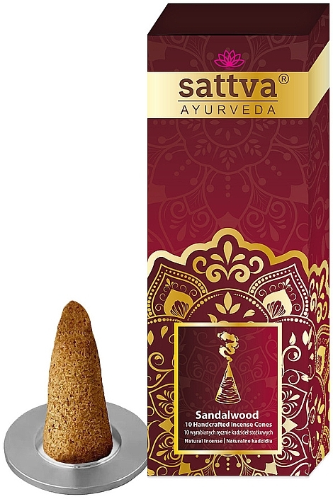 Incense Sticks - Sattva Ayurveda Sandalwood Incense Sticks Cones — photo N2