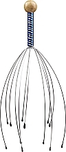 Fragrances, Perfumes, Cosmetics Relaxing Head Massager, spiral pattern, dark blue - Deni Carte