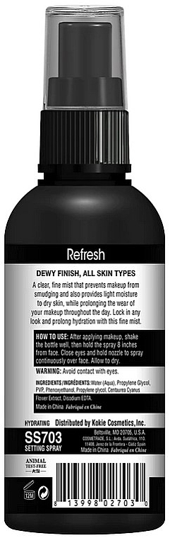 Dewy Makeup Setting Spray - Kokie Professional Refresh Setting Spray Refresh Dewy — photo N3