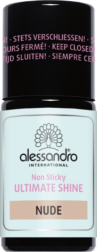 No Wipe Glossy Gel - Alessandro International Ultimate Shine Non Sticky — photo Nude