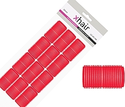 Fragrances, Perfumes, Cosmetics Soft Velcro Curlers, d28 mm, red, 12 pcs - Xhair
