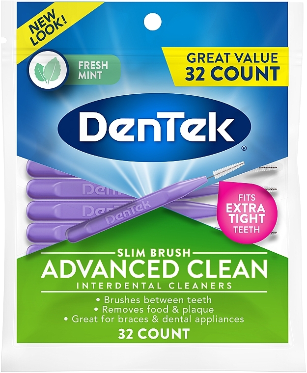 Ultra-Thin Interdental Brushes - DenTek Slim Brush Cleaners Ultra Thin Tapered — photo N1