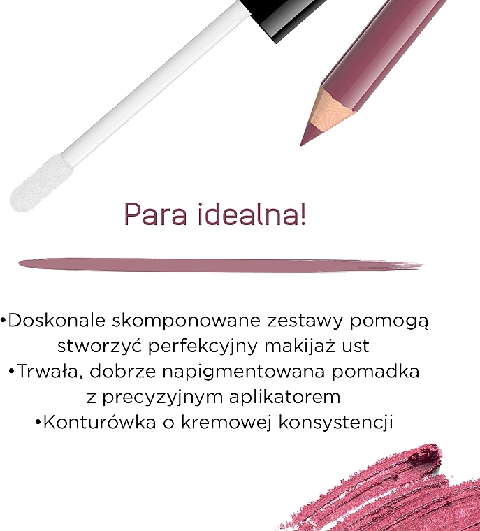 Set - Eveline Cosmetics Oh! My Lips (lipstick/4.5/g + l/pencil/1/g) — photo N3