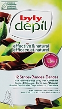 Body Depilation Wax Strips "Chocolate" - Byly Depil Chocolate Hair Removal Strips Body — photo N1